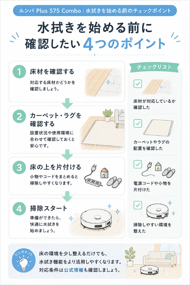 水拭き機能を快適に使うためのポイント