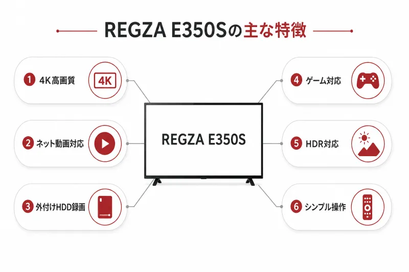 REGZA E350Sの主な特徴