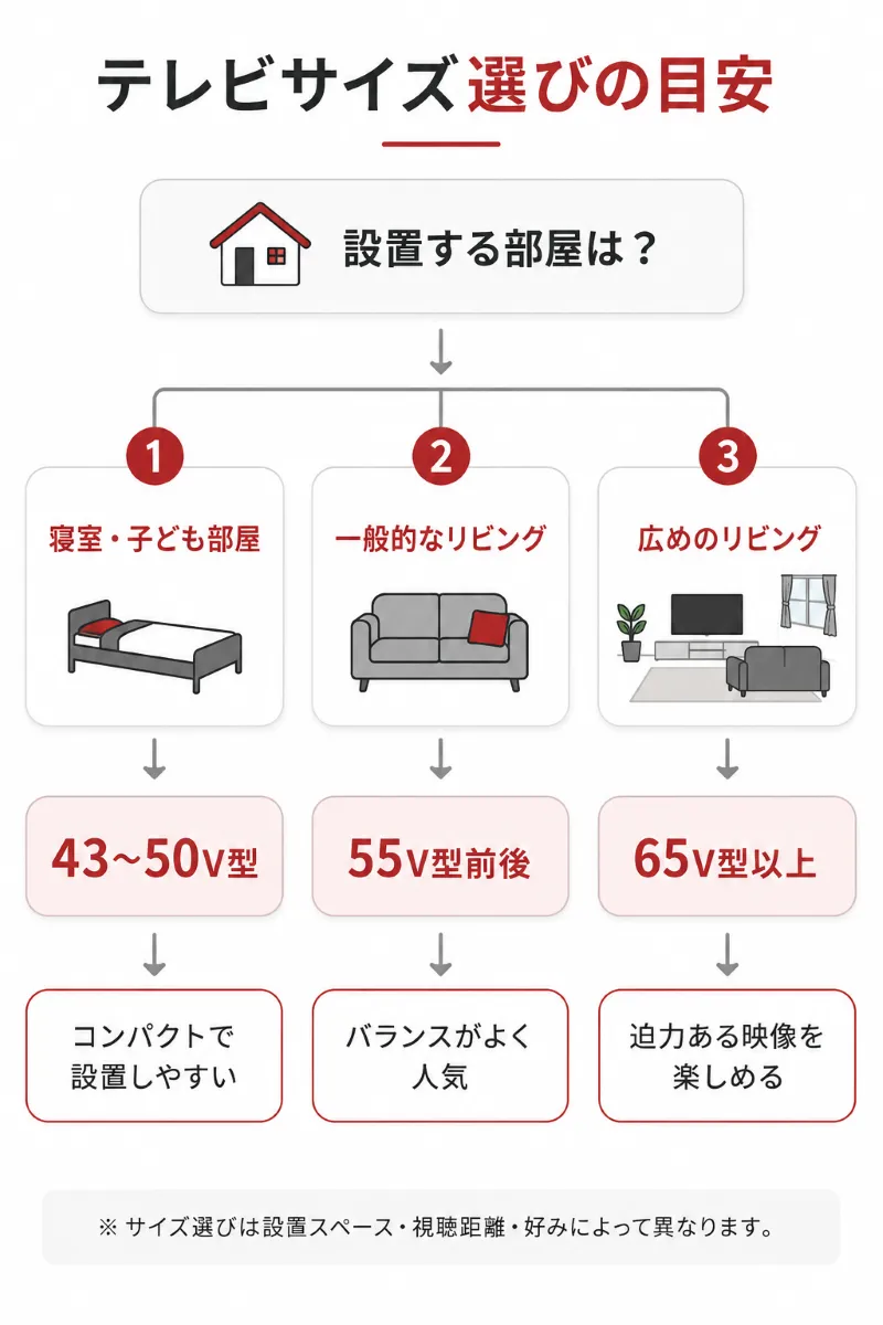 テレビサイズの選び方