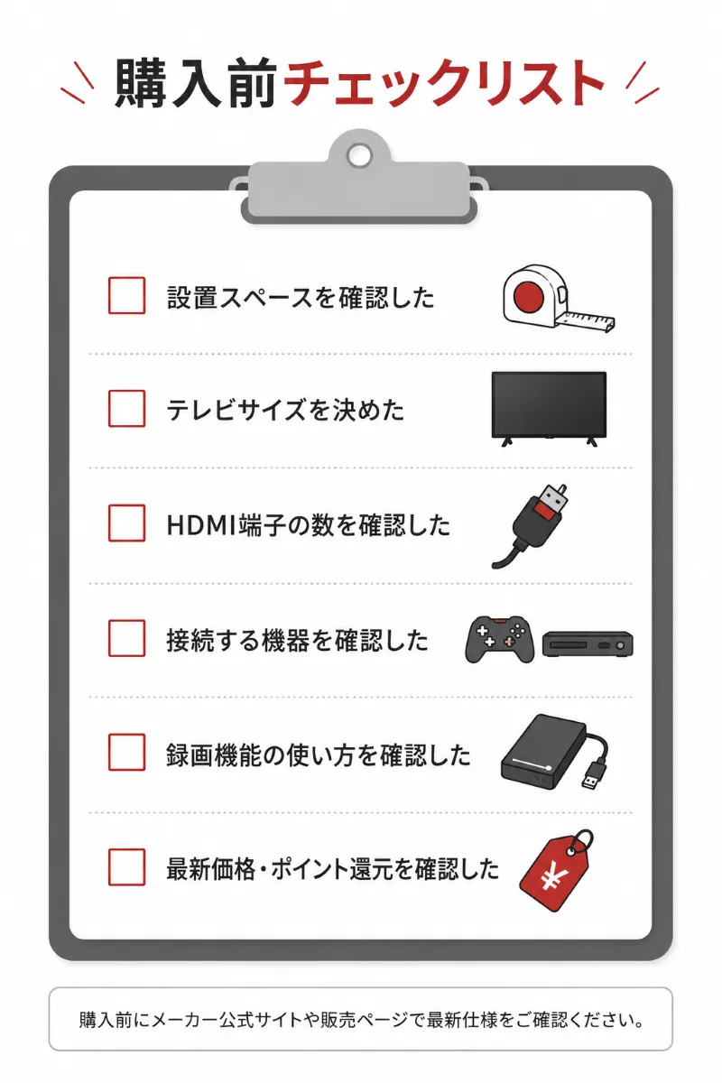 購入前チェックリスト