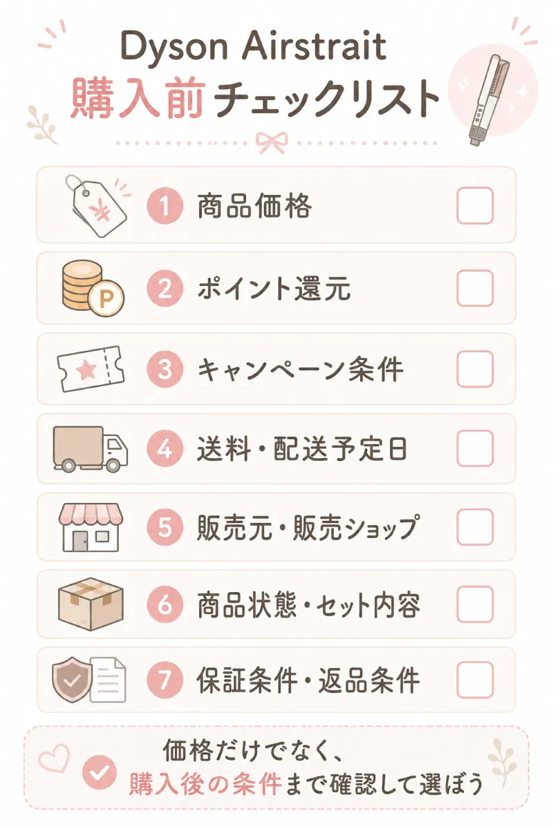 購入後のサポート条件と返品条件を確認する