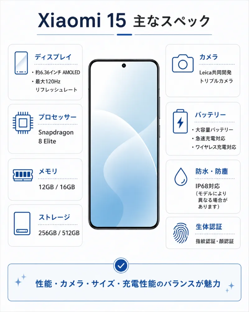 主なスペック