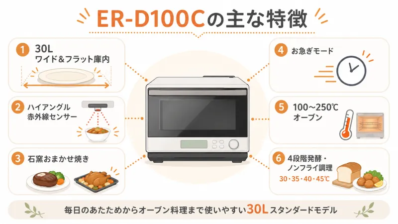 ER-D100Cの特徴をひと目で確認できる全体整理図