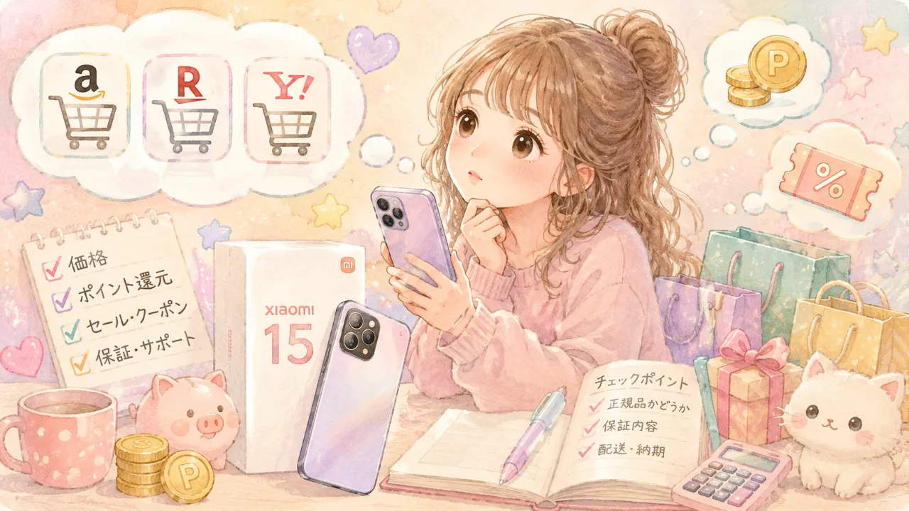 Xiaomi 15をお得に買うならどこ？Amazon・楽天・Yahoo!ショッピングを比較